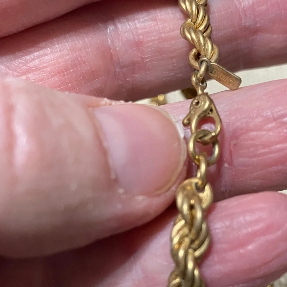 Vintage Monet 24” 5mm Gold Rope Chain Necklace